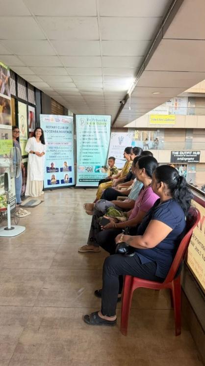 Patients awaiting screenings at the diagnostic clinic