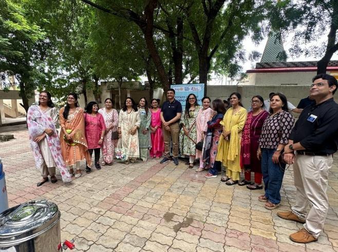 DG Nileshbhai Shah and First Lady Shruti Shah at Shedhavadar camp