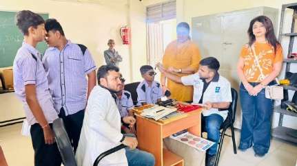 Eye testing examination conducted by optometrists
