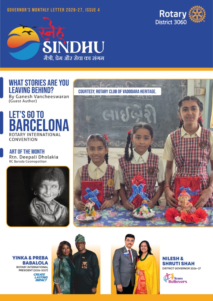 Sneh Sindhu — Rotary District 3060 | GML RY 2026–27 | Issue 4 Cover