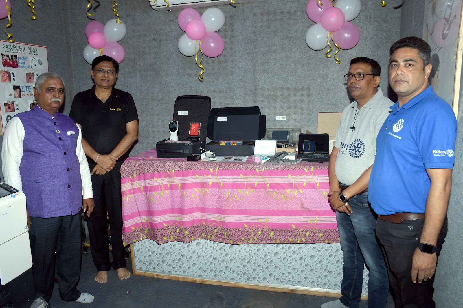 Audiology & Speech Therapy Center inauguration and equipment setup at Amreli Muk Badhir Seva Trust