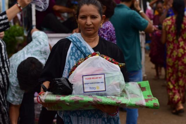 Distribution of relief kits to affected families