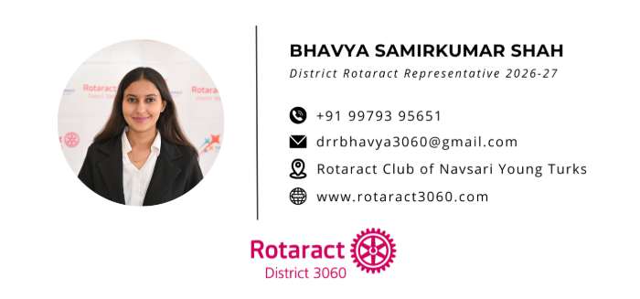 Rtr. Bhavya Samirkumar Shah Official Card - DRR 2026-27