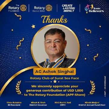 PP Bhavesh Shah - Rotary Club of Surat West