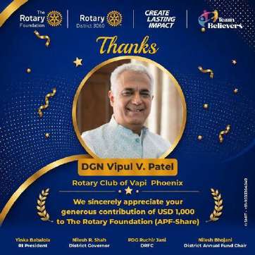 PP Dhruv Bhatt - Rotary Club of Navsari