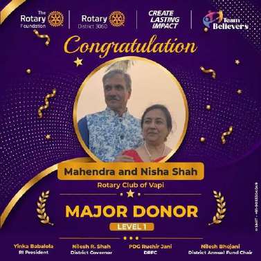 Savan Patel - Rotary Club of Wadhwan City