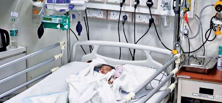Paediatric intensive care and heart surgery equipment in hospital